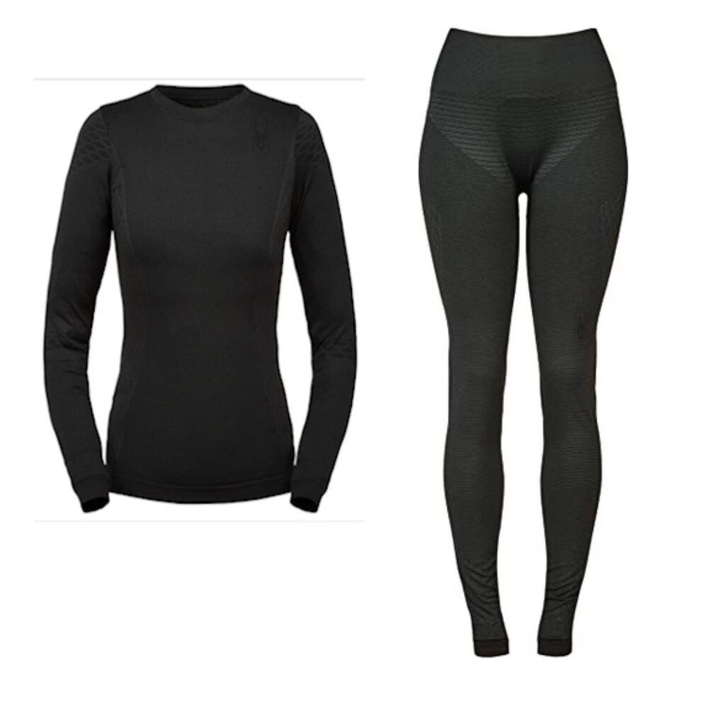 NWOT Spyder Women's Momentum Snow Ski & Sports Baselayer Set Top/Pants XL/XXL